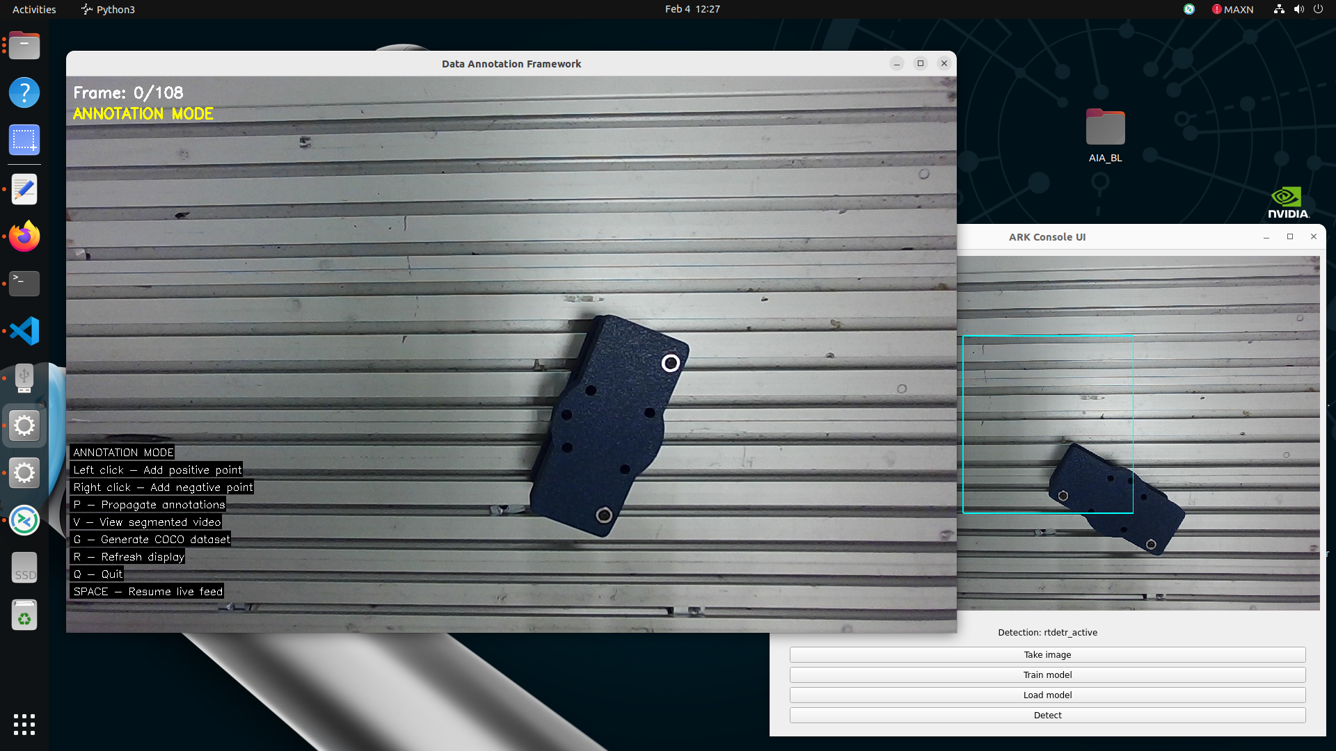 Press the L key to load the video for annotation