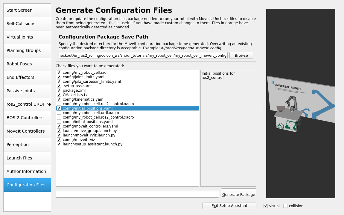 Build the MoveIt! config — Universal Robots ROS 2 Driver Documentation ...