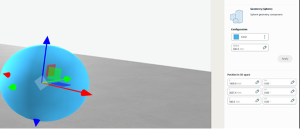 Visualization and properties of a Sphere