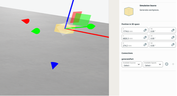 Visualization and properties of a Source
