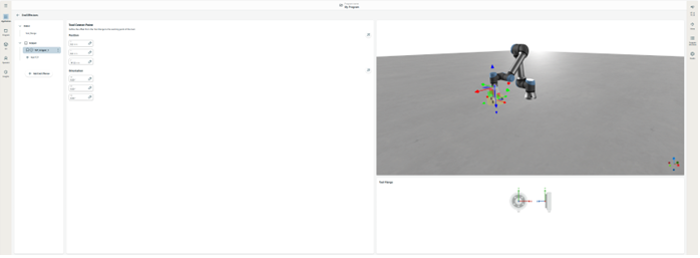 TCP created in End Effector app