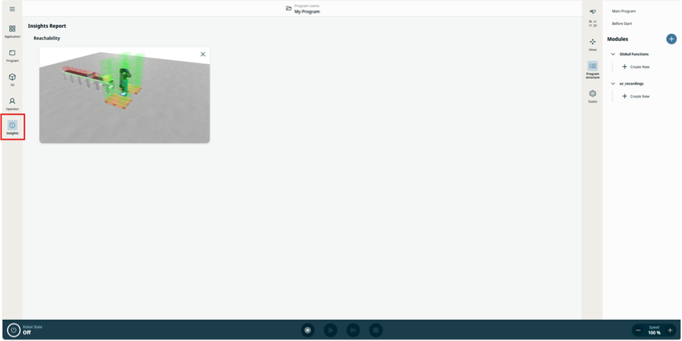 Insight report with reachability studies