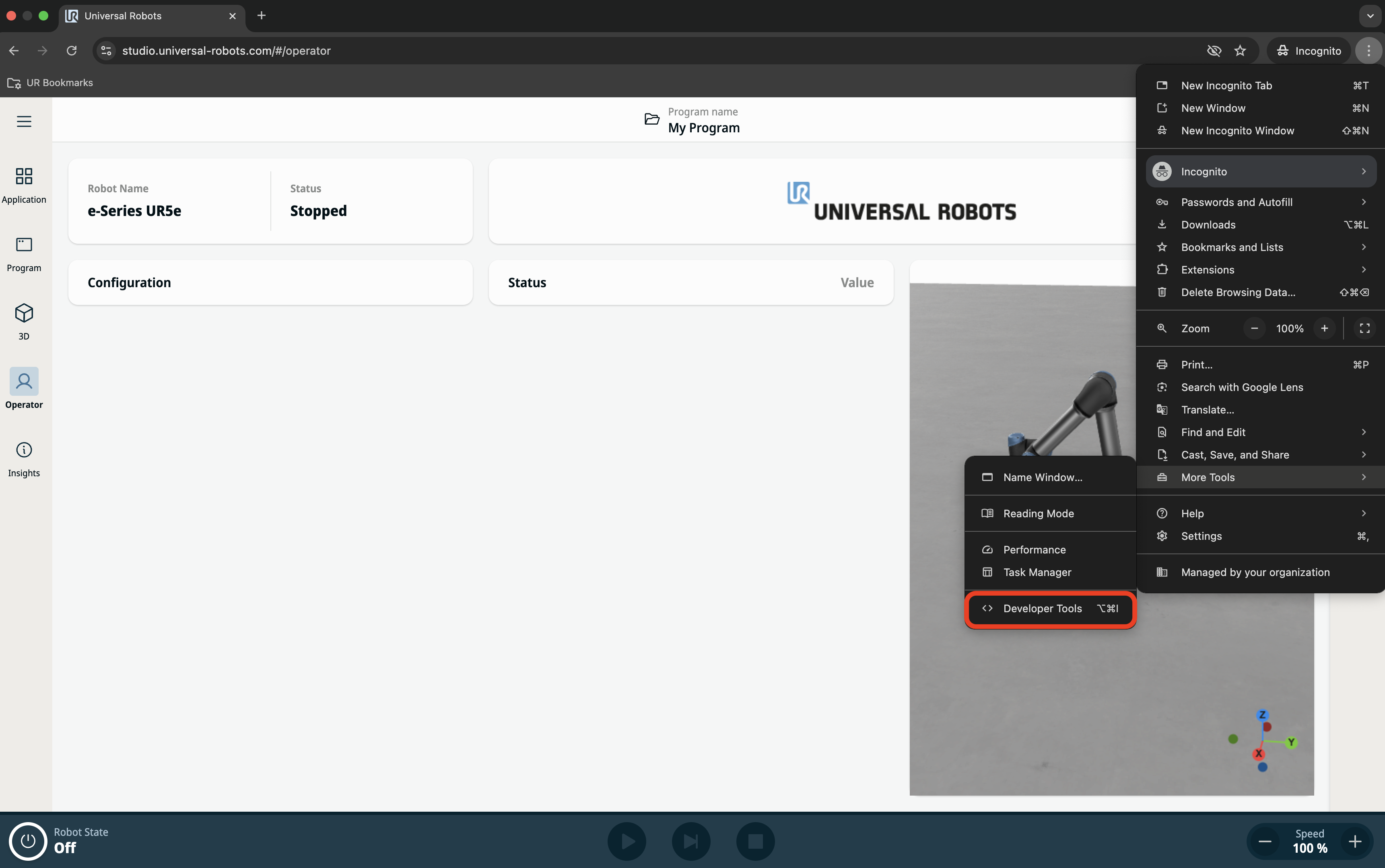 Enable Developer tools