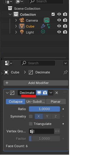 Decimate Modifier
